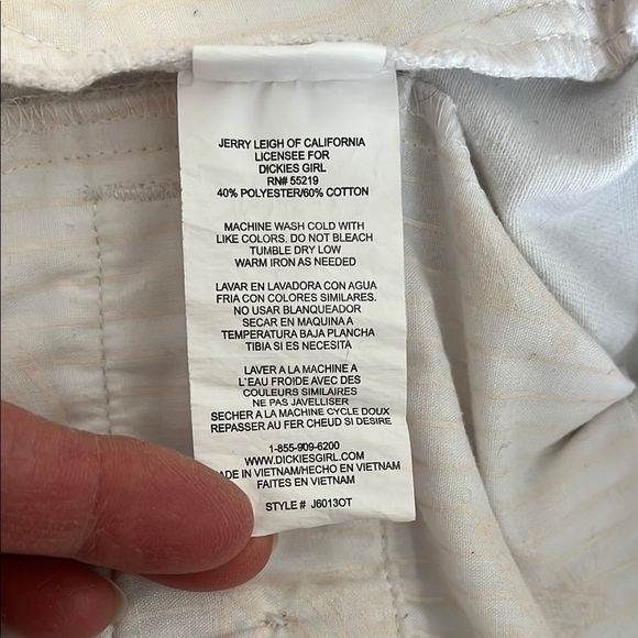 DICKIES White Cotton Utility Long Bermuda Shorts, Size 11/30 - Picture 10 of 10